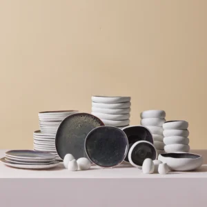 Karaca Earth Collection Galactic 55-delige serviesset voor 12 personen | Wit