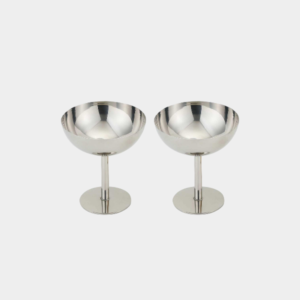 Aura rvs coupe | 2 stuks | 9 cm