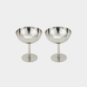 Aura rvs coupe | 2 stuks | 10 cm