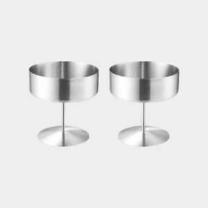 Aura rvs coupe | 2 stuks | 200 ml