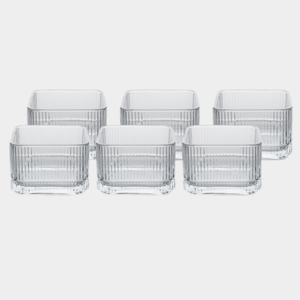 Kare Ripple glazen schaaltjes – Set van 6 stuks