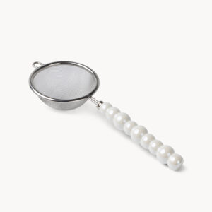 Pearly rvs theezeef | Wit | 20 cm