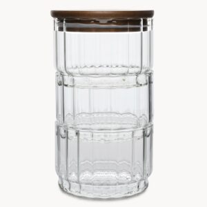 Acacia bonbonniére | 3 Laags glazen voorraadpot