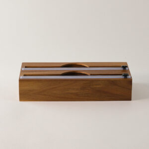 Makai acacia houten folie- en vershoudfolie dispenser