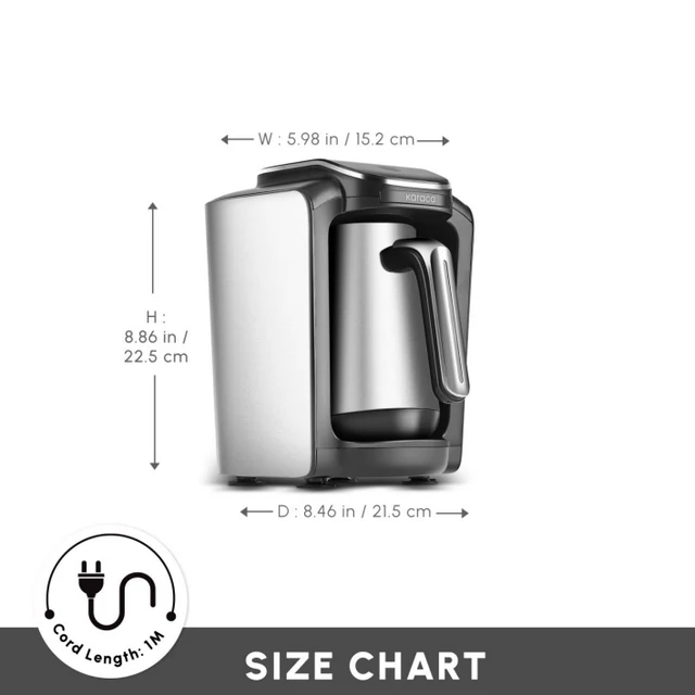 Karaca Hatır Neo Inox Turkse koffiemaker – 735W – 300 ml – Inox - Afbeelding 2