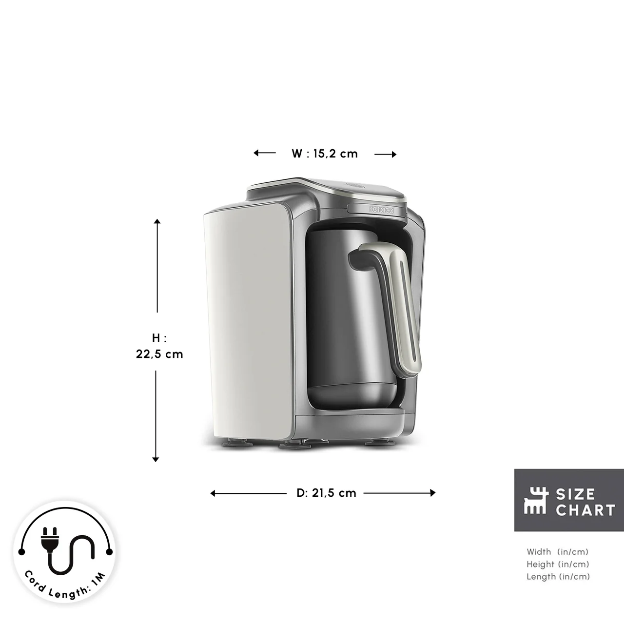 Karaca Hatır Neo Turkse koffiemaker – 535W – Starlight - Afbeelding 2