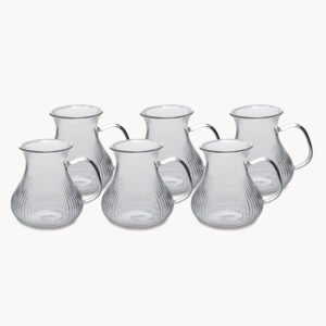 Tombik stripe theeglas | 6 stuks | 215 ml