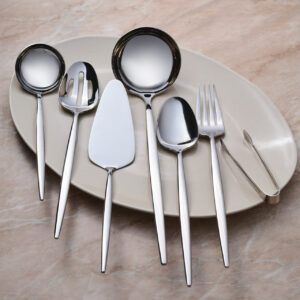 Karaca Moongate premium 7-delige serveerset – Zilver