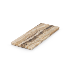 Marmer dienblad rechthoekig S sandal onyx | 10x25 cm