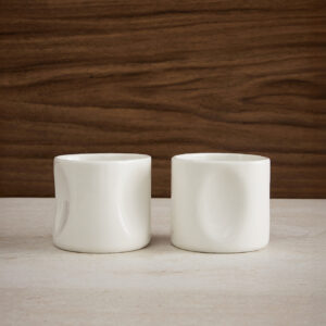 Alure koffiemokken set van 2 – 250 ml – Keramiek – Wit glans