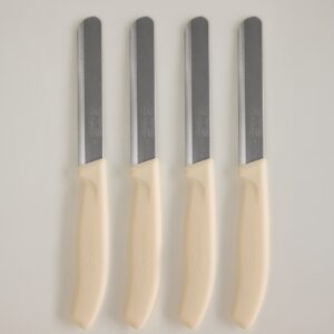 Solingen mes met kartel | 4 stuks | RVS | 22 cm | Beige