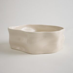 Nordic serveerschaal organisch | 23 cm | Crème 